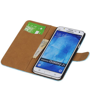 Samsung Galaxy J5 Booktype Wallet Hoesje Mini Slang Blauw