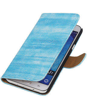 Samsung Galaxy J7 Booktype Wallet Hoesje Mini Slang Blauw