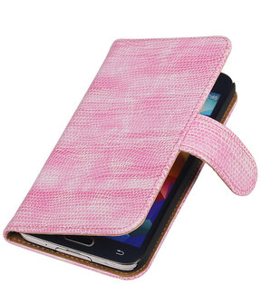 Samsung Galaxy S5 Booktype Wallet Hoesje Mini Slang Roze