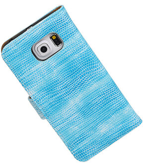 Samsung Galaxy S6 Edge Booktype Wallet Hoesje Mini Slang Blauw