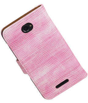 Sony Xperia E4 Booktype Wallet Hoesje Mini Slang Roze