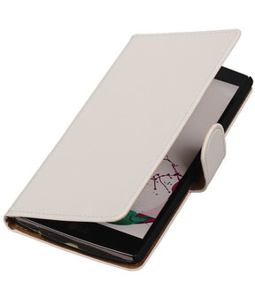 LG G4 Effen Booktype Wallet Hoesje Wit