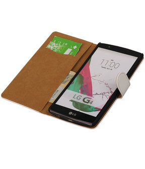 LG G4 Effen Booktype Wallet Hoesje Wit