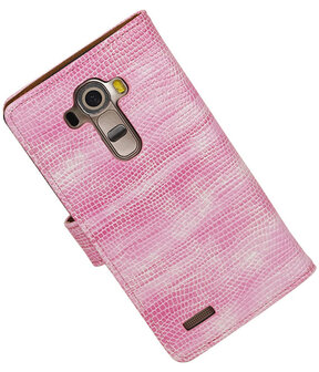 LG G4 Booktype Wallet Hoesje Mini Slang Roze