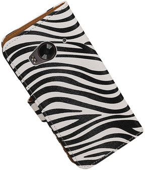 HTC One Me Zebra Bookstyle Wallet Hoesje