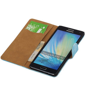 Samsung Galaxy A5 Booktype Wallet Hoesje Mini Slang Blauw