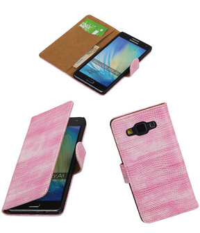 Samsung Galaxy A5 Booktype Wallet Hoesje Mini Slang Roze