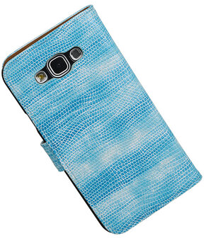 Samsung Galaxy E7 Booktype Wallet Hoesje Mini Slang Blauw