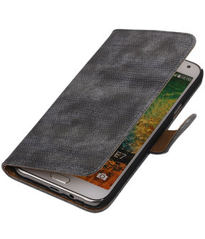 Samsung Galaxy E7 Booktype Wallet Hoesje Mini Slang Grijs
