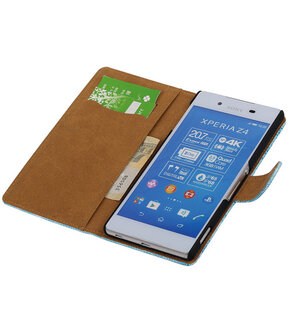 Sony Xperia Z4/Z3+ Booktype Wallet Hoesje Mini Slang Blauw