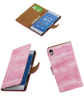 Sony Xperia Z4/Z3+ Booktype Wallet Hoesje Mini Slang Roze