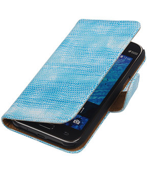 Samsung Galaxy J1 Booktype Wallet Hoesje Mini Slang Blauw
