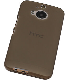 HTC One M9 TPU Hoesje Transparant Grijs