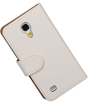Wit Hoesje voor Samsung Galaxy S4 Mini s Book/Wallet Case/Cover