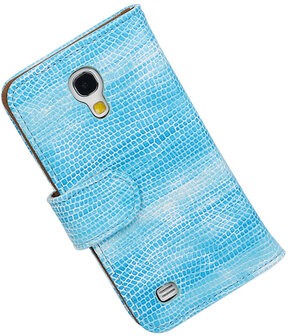 Hoesje voor Samsung Galaxy S4 mini Bookstyle - Mini Slang Turquoise