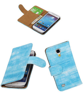 Hoesje voor Samsung Galaxy S4 mini Bookstyle - Mini Slang Turquoise