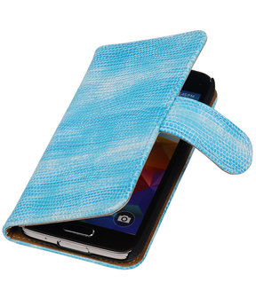 Hoesje voor Samsung Galaxy S5 mini Bookstyle - Mini Slang Turquoise