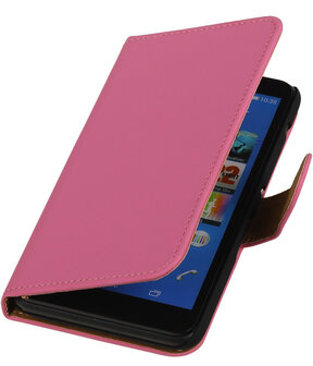Hoesje voor Sony Xperia E4 - Effen Roze - Booktype Wallet