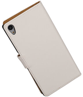 Hoesje voor Sony Xperia Z5 - Effen Booktype Wallet Wit