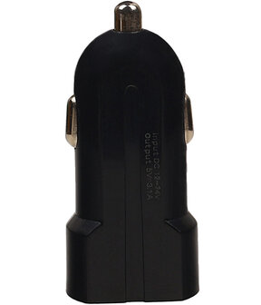USAMS - Dubbele USB autolader 2.1A voor L V10 - Zwart