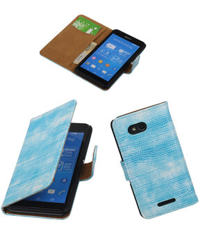 Sony Xperia E4g Booktype Wallet Hoesje Mini Slang Blauw