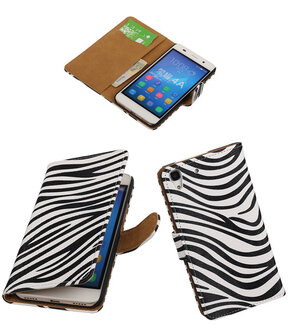 Huawei Honor 4A - Zebra Booktype Wallet Hoesje