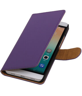 Huawei Honor 7i - Effen Booktype Wallet Hoesje Paars
