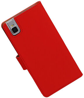 Huawei Honor 7i - Effen Booktype Wallet Hoesje Rood