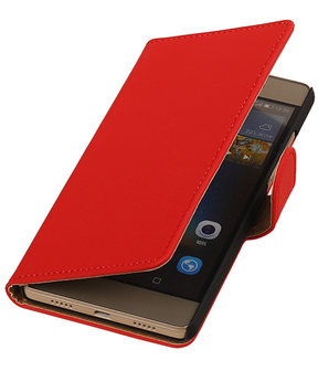 Huawei G8 - Effen Booktype Wallet Hoesje Rood