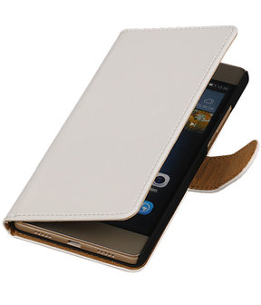 Huawei G8 - Effen Booktype Wallet Hoesje Wit