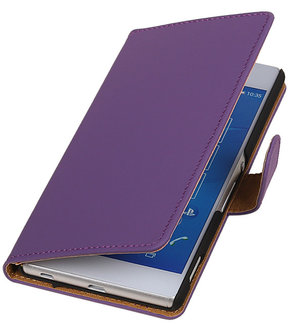 LG Nexus 5X - Effen Paars Booktype Wallet Hoesje