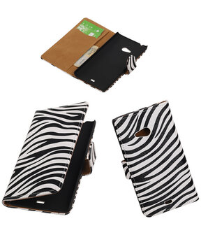 Microsoft Lumia 540 Zebra Booktype Wallet Hoesje