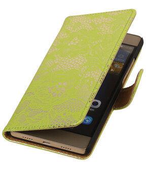 Huawei Ascend P7 - Lace Groen Booktype Wallet Hoesje