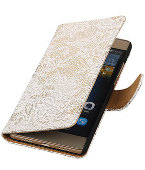 Huawei Ascend P7 - Lace Wit Booktype Wallet Hoesje