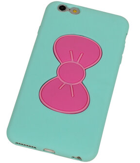 Vlinder Telefoonstandaard Case TPU iPhone 6 Groen