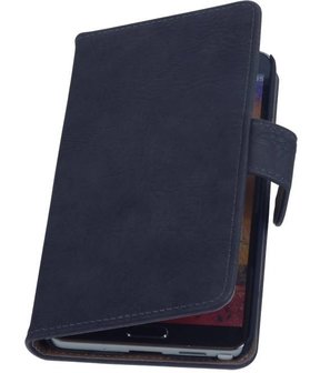 Samsung Galaxy Note 3 Neo - Hout Grijs Booktype Wallet Hoesje