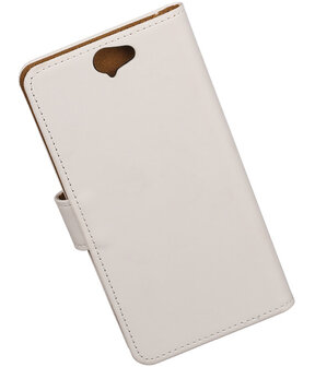 HTC One A9 - Effen Wit Booktype Wallet Hoesje
