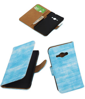 Samsung Galaxy J1 Ace - Mini Slang Turquoise Booktype Wallet Hoesje