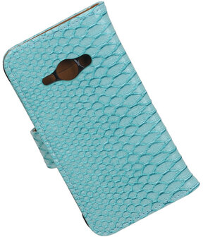 Samsung Galaxy J1 Ace - Slang Turquoise Booktype Wallet Hoesje