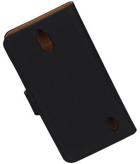 Huawei Y625 - Effen Zwart Booktype Wallet Hoesje Zwart