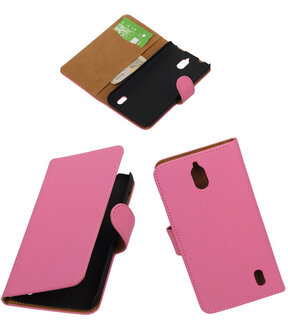 Huawei Y625 - Effen Roze Booktype Wallet Hoesje