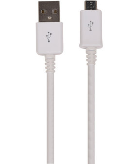 Micro USB 2.1 Ampere Telefoon oplaadkabel - Wit