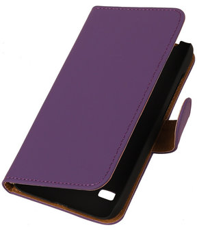 Paars Huawei Ascend Y550 Book/Wallet Case/Cover