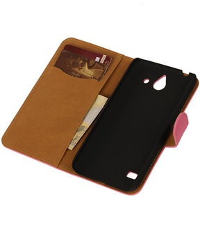 Roze Huawei Ascend Y550 Book/Wallet Case/Cover