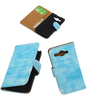 Huawei Ascend Y540 Booktype Wallet Hoesje Mini Slang Blauw
