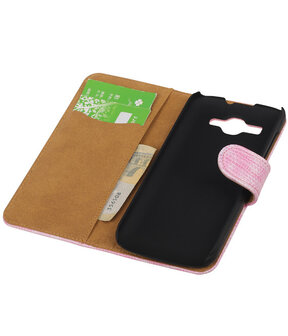 Huawei Ascend Y540 Booktype Wallet Hoesje Mini Slang Roze