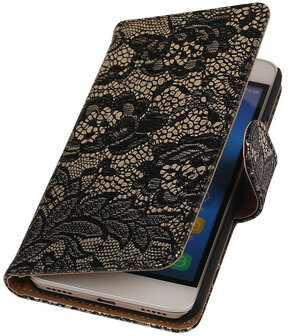 Huawei Honor 4A - Lace Zwart Booktype Wallet Hoesje