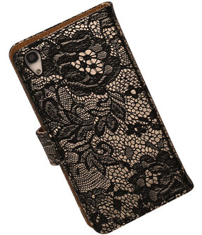 Huawei Honor 4A - Lace Zwart Booktype Wallet Hoesje