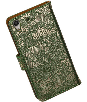 Huawei Honor 4A - Lace Donker Groen Booktype Wallet Hoesje