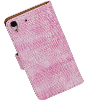 Huawei Honor 4A - Mini Slang Roze Booktype Wallet Hoesje